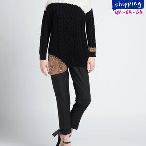 NWT ALYSI Wool Blend Sequin Sweater sz S €385 Made in Italy